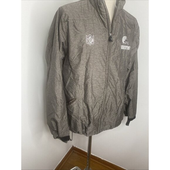 Rebook On Field Cleveland Browns NFL Jacket Mens M Embroidered Coat Light weight - Picture 4 of 10